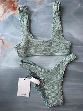 BOND-EYE seafoam cringle two-piece bikini - never worn